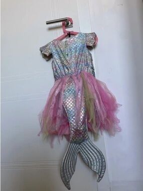 Super Cute Little girl Mermaid Tutu Costume Halloween 3/4 5/6